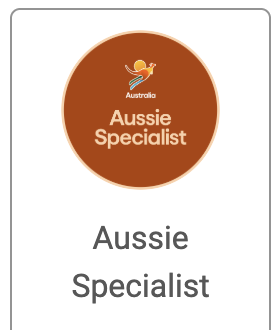 Aussie Specialist training badge